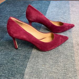 Antonio Melani Maroon Suede Pumps Genuine Leather